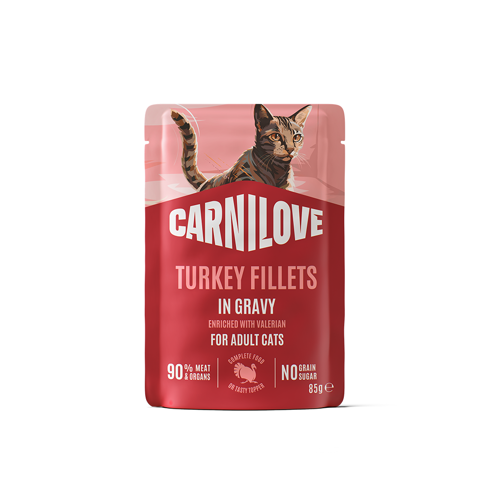 Carnilove Turkey enriched with Valerian Root for Adult Cats (Wet Food Pouches) - 85g